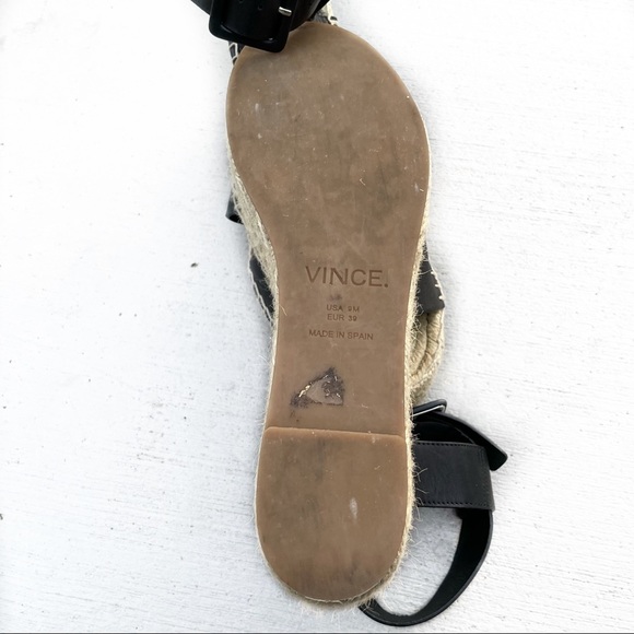 Vince Abby Ankle Platform Wedge Espadrilles Size 9 - Picture 5 of 13